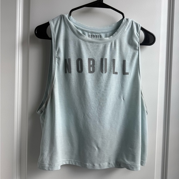 NOBULL Women's Sky Blue Muscle Tank Crop Top - Picture 1 of 5